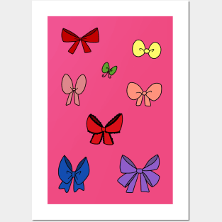 Ribbon Bows Sticker Sheet Posters and Art